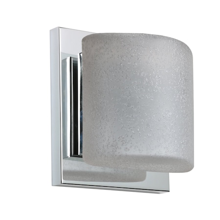 Besa Lighting Paolo Mini Sconce, Stucco, Chrome Finish, 1x5W LED 1WS-7873ST-LED-CR